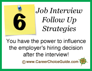 how to follow up after job interview