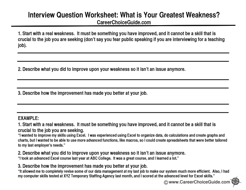 how to answer the interview question what is your weakness