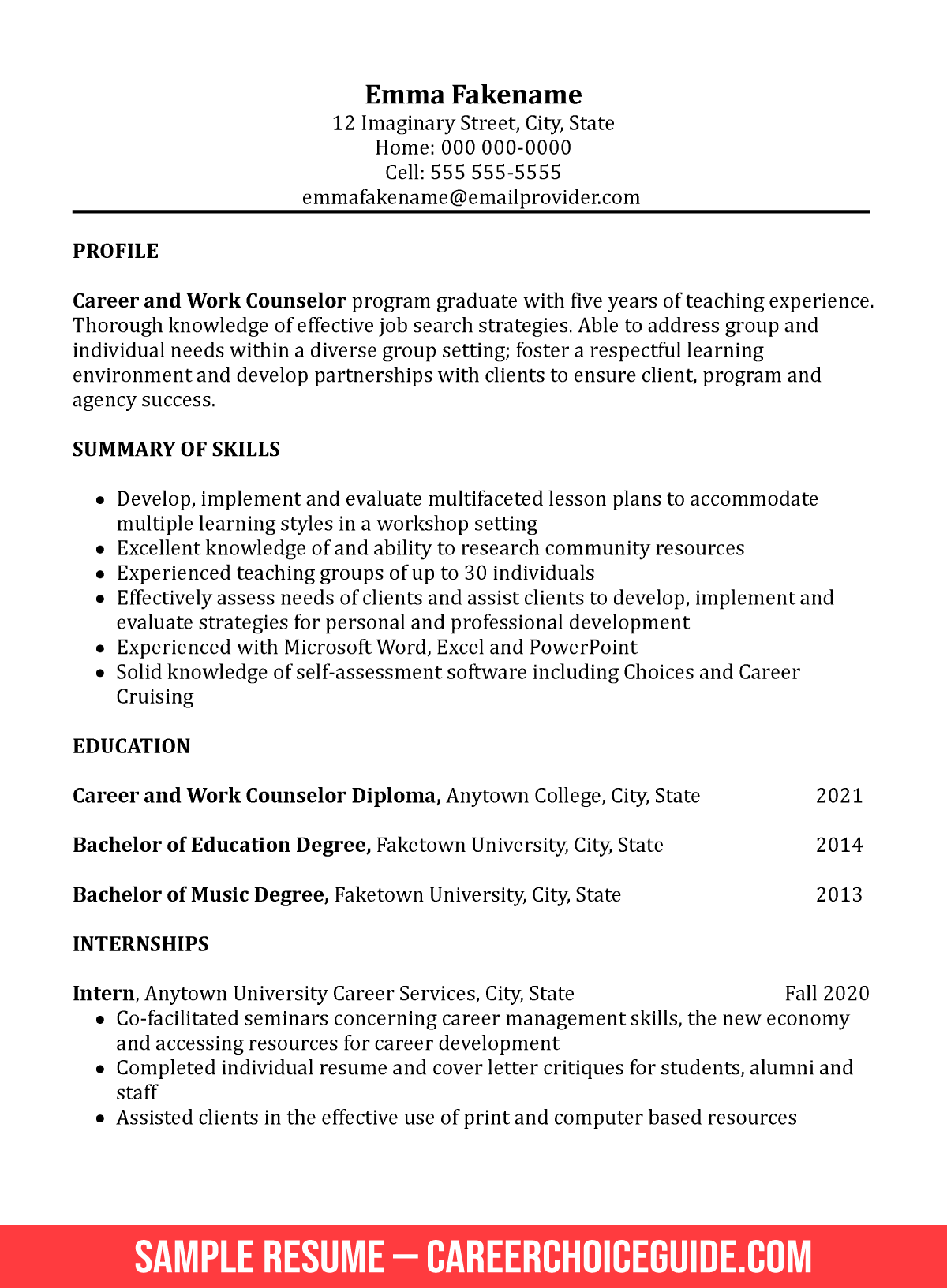 resume summary examples for career change