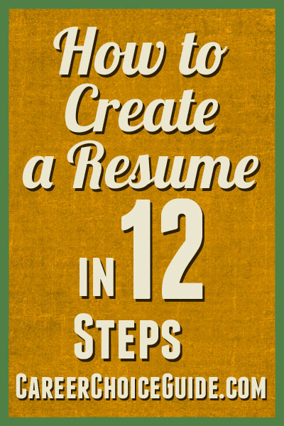 How to create a resume in 12 steps